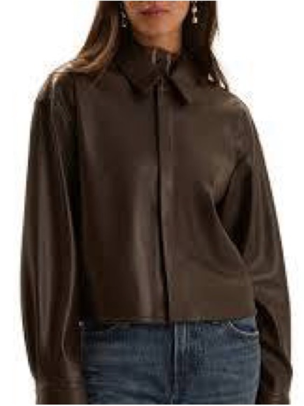 Favorite Daughter Vegan Leather Crop Brady Jacket